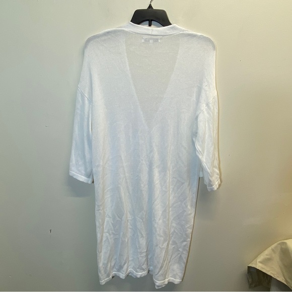 Elizabeth & James White Button-Front Cardigan Duster Size L - Picture 7 of 13